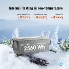 Rich Solar ALPHA 4 | 24V 100Ah LiFePO4 Battery | Powerful 24V Lithium Battery for RVs, Trailers, Vans, Boats, Off-Grid | 5,000 Lifetime Cycles | Bluetooth and Internal Heat Technology - RS-B241S  Mini Split Systems Direct
