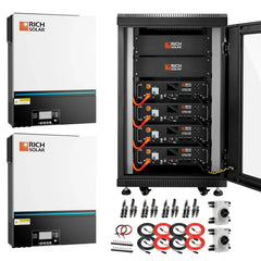 Rich Solar Complete Off-Grid Solar Kit | 13,000W 120/240V Output | 48VDC - RS-CBK1301A-RS-CBK1301B-RS-CBK1301C-RS-CBK1301D  Mini Split Systems Direct