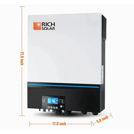 Rich Solar Complete Off-Grid Solar Kit RS-H6548 | 8000W PV Input 48V 120VAC Output + 6560(16x410) Watt Solar PV [KIT-SR0001] - SRx3-H6548x1-M410x16  Mini Split Systems Direct