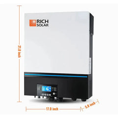Rich Solar Complete Off-Grid Solar Kit RS-H6548 | 8000W PV Input 48V 120VAC Output + 6560(16x410) Watt Solar PV [KIT-SR0001] - SRx3-H6548x1-M410x16  Mini Split Systems Direct