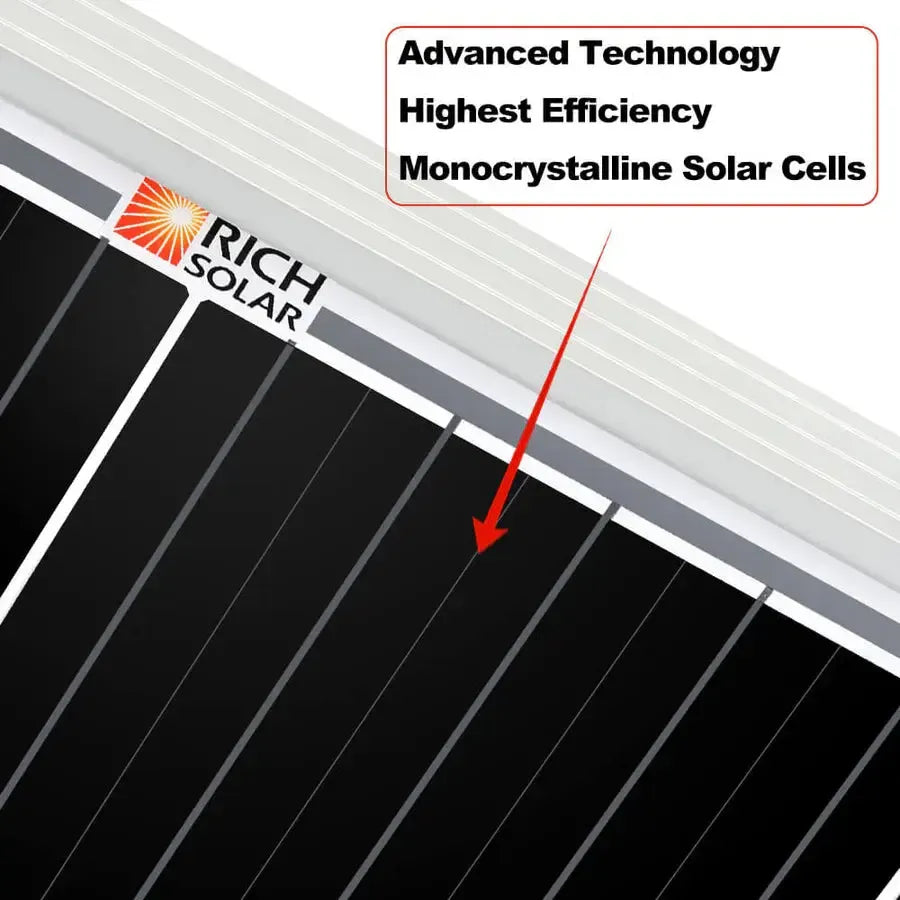 Rich Solar MEGA 200 | 200 Watt Solar Panel | Premier 12V Off-Grid Solar Panel for RVs Cabins, Boats | 25-Year Output Warranty | UL Certified - RS-M200  Mini Split Systems Direct