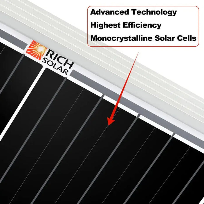 Rich Solar MEGA 200 | 200 Watt Solar Panel | Premier 12V Off-Grid Solar Panel for RVs Cabins, Boats | 25-Year Output Warranty | UL Certified - RS-M200  Mini Split Systems Direct