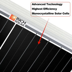 Rich Solar MEGA 200 | 200 Watt Solar Panel | Premier 12V Off-Grid Solar Panel for RVs Cabins, Boats | 25-Year Output Warranty | UL Certified - RS-M200  Mini Split Systems Direct
