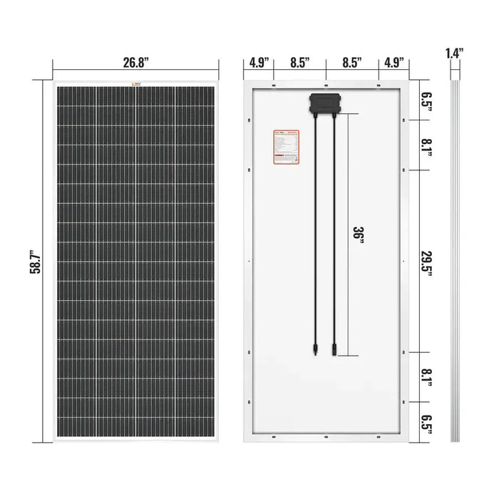 Rich Solar MEGA 200 MAX - Premium 200W 24V Off-Grid Solar Panel - RS-M200D  Mini Split Systems Direct