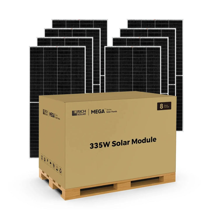 Rich Solar MEGA 335 Watt Panel | Premium Grid-Tie & Off-Grid Options - RS-M335-8-RS-M335-10-RS-M335-12  Mini Split Systems Direct
