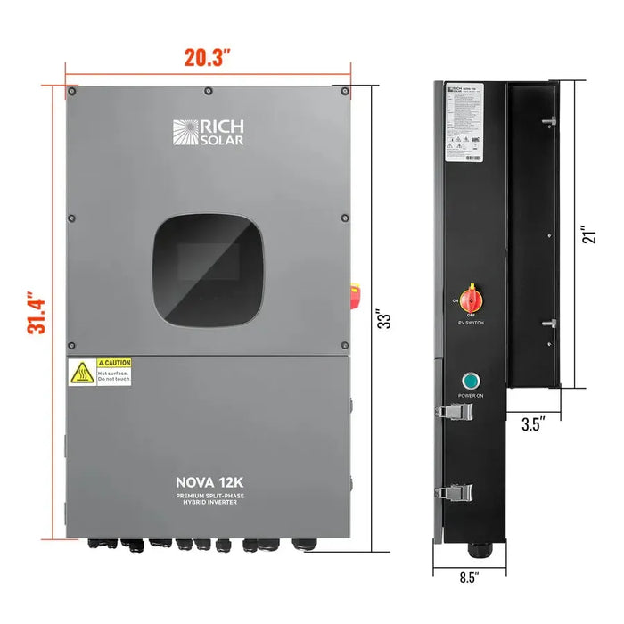Rich Solar NOVA 12K Hybrid Inverter | 12000W Power for Off-Grid Homes - RS-H12K  Mini Split Systems Direct