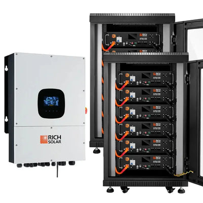 Rich Solar NOVA 12K PV Hybrid Inverter Solar Kit | 61.44kWH Server Lithium Battery [KIT-SR0002] - SRx12-H12Kx1-NO  Mini Split Systems Direct