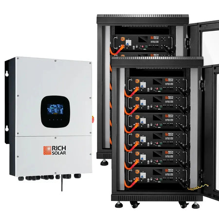 Rich Solar NOVA 12K PV Hybrid Inverter Solar Kit | 61.44kWH Server Lithium Battery [KIT-SR0002] - SRx12-H12Kx1-NO  Mini Split Systems Direct
