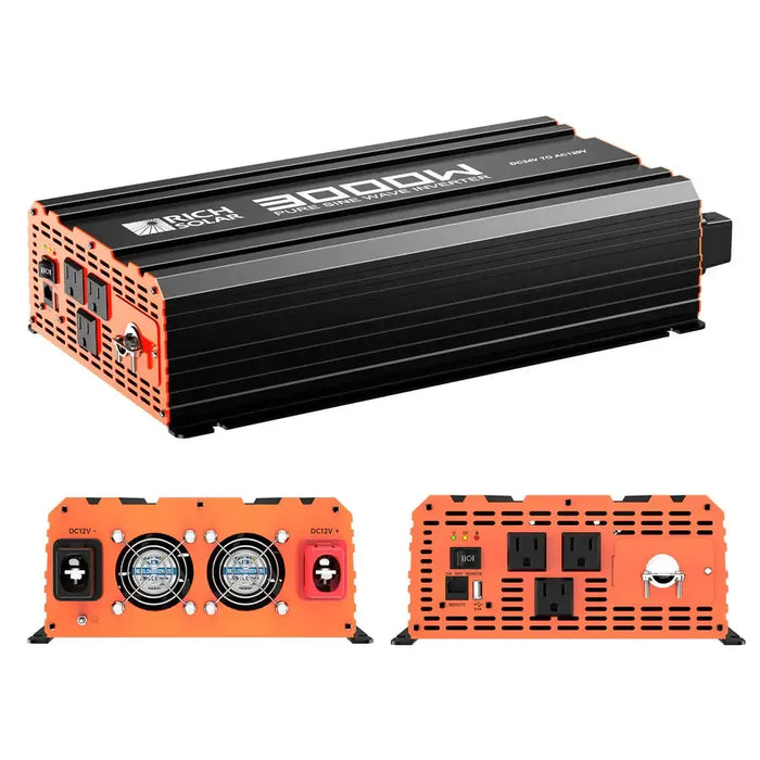 Rich Solar NOVA PURE MAX 3K - Top 3000W 24V Inverter for Off-Grid Use - RS-V3P24  Mini Split Systems Direct