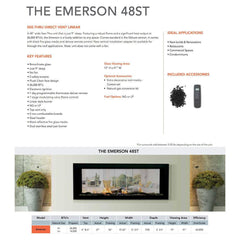Sierra Flame 48" Emerson See-Through Linear Gas Fireplace, LP -   Mini Split Systems Direct