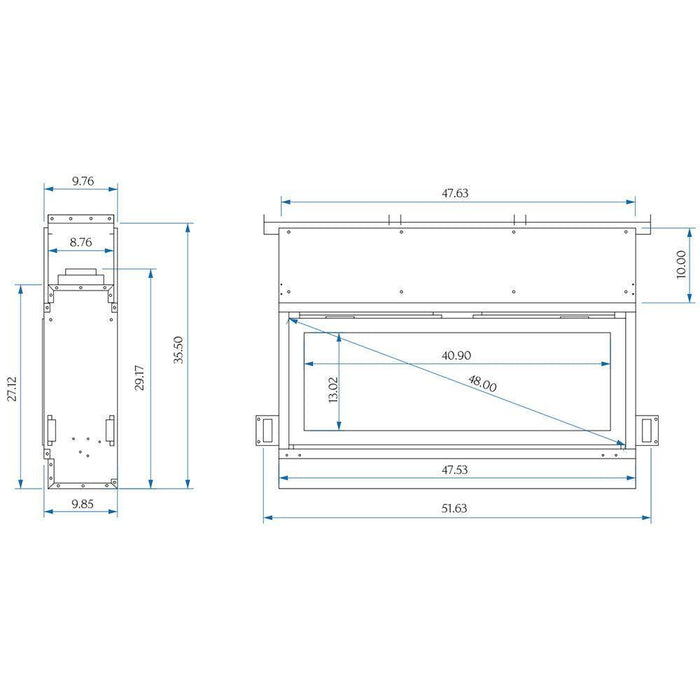 Sierra Flame 48" Emerson See-Through Linear Gas Fireplace, LP -   Mini Split Systems Direct