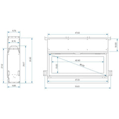 Sierra Flame 48" Emerson See-Through Linear Gas Fireplace, LP -   Mini Split Systems Direct
