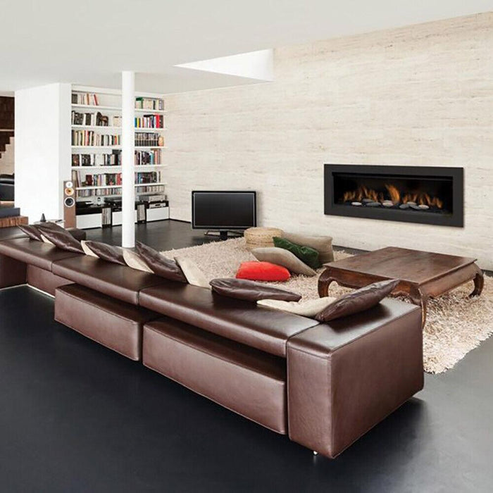 Sierra Flame AUSTIN 65" Liquid Propane Direct Vent Linear Fireplace - AUSTIN-65G-LP-DELUXE  Mini Split Systems Direct