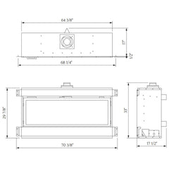 Sierra Flame AUSTIN 65" Liquid Propane Direct Vent Linear Fireplace - AUSTIN-65G-LP-DELUXE  Mini Split Systems Direct