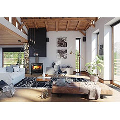 Sierra Flame LYNWOOD Wood Burning Stove, Cast Iron, Black Colour Finish - Lynwood-W76  Mini Split Systems Direct