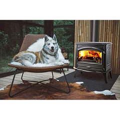 Sierra Flame LYNWOOD Wood Burning Stove, Cast Iron, Black Colour Finish - Lynwood-W76  Mini Split Systems Direct