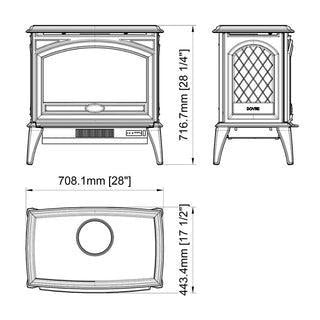 Sierra Flame LYNWOOD Wood Burning Stove, Cast Iron, Black Colour Finish - Lynwood-W76  Mini Split Systems Direct