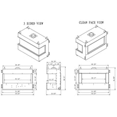 Sierra Flame LYON 48" 4 Sided See Through Natural Gas Fireplace - LYON-48-NG  Mini Split Systems Direct