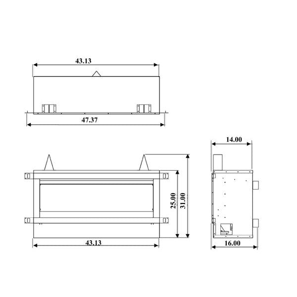 Sierra Flame TAHOE 45" Outdoor Natural Gas Direct Vent Linear Fireplace - TAHOE-45-NG  Mini Split Systems Direct