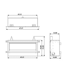 Sierra Flame TAHOE 45" Outdoor Natural Gas Direct Vent Linear Fireplace - TAHOE-45-NG  Mini Split Systems Direct