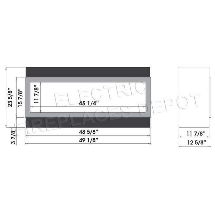 Sierra Flame VIENNA 50" Natural Gas or Liquid Propane Direct Vent Linear Gas Fireplace - VIENNA-50-NG / VIENNA-50-LP  Mini Split Systems Direct