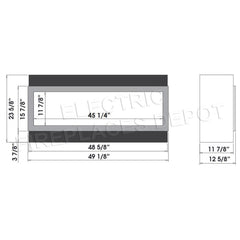 Sierra Flame VIENNA 50" Natural Gas or Liquid Propane Direct Vent Linear Gas Fireplace - VIENNA-50-NG / VIENNA-50-LP  Mini Split Systems Direct