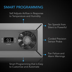 AC Infinity AIRTITAN T8-N Crawl Space and Basement Ventilator Fan, Temperature and Humidity Controller, Ip-44 Rated, Intake