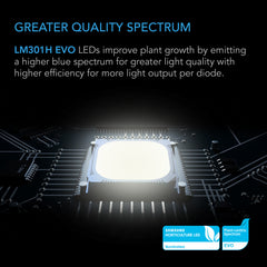 AC Infinity IONFRAME EVO6, SAMSUNG LM301H EVO COMMERCIAL LED GROW LIGHT, 500W, 4X4 FT.