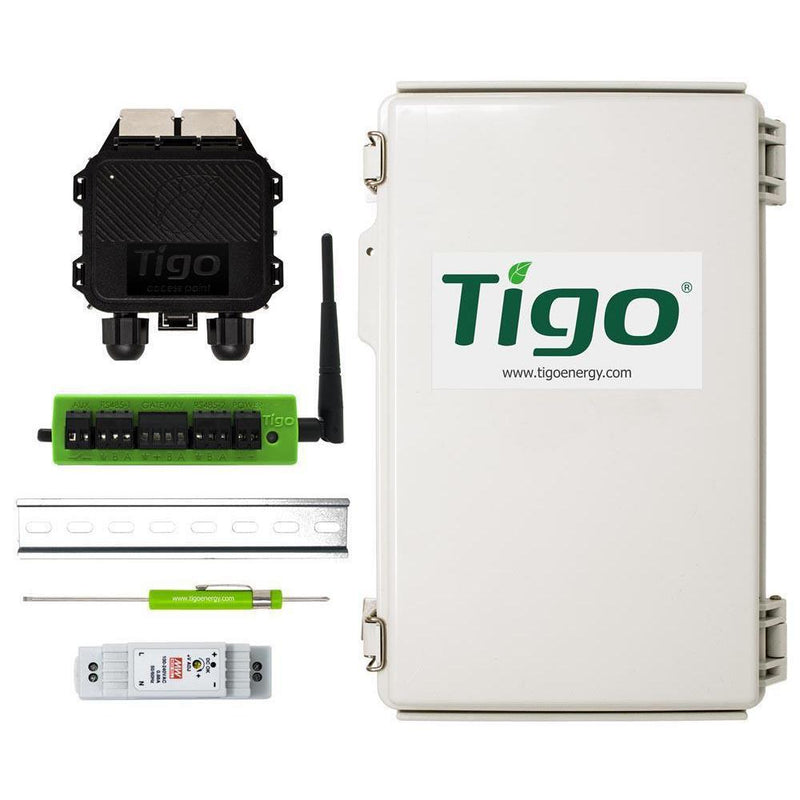 Tigo Cloud Connect Advanced (CCA) Outdoor Kit | Tigo TAP, Din Rail PS, Outdoor Enclosure