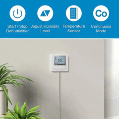 TooVem Remote Controller for Digital Humidity, Temperature, Adapt the Humidity Level, for Basement Crawl Space Dehumidifier - TooVem-Remote  Mini Split Systems Direct