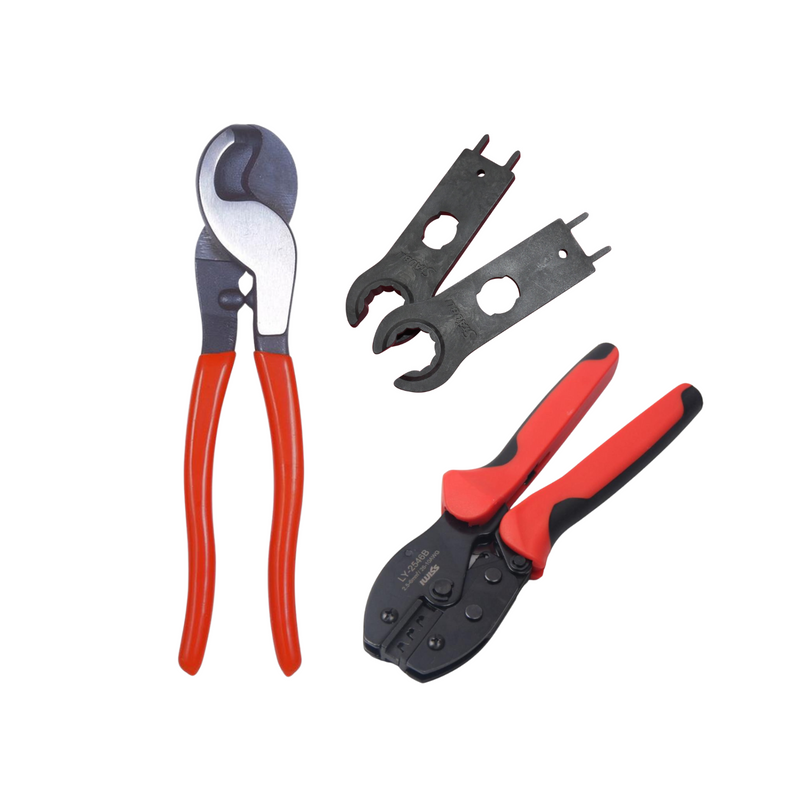 Solar PV Tool Kit | Wire Stripper, Staubli Open End Spanner Set, Cable Cutter 4 AWG to 2/0 AWG