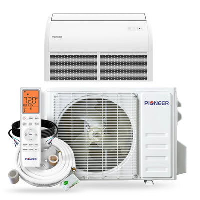 Pioneer® Quantum Ultra™ 18,000 BTU 20.5 SEER2 230V Floor/Ceiling/Low-Wall Ductless Mini-Split Air Conditioner Inverter Heat Pump Full Set - UYT018GLSI24RL-10S-UYT018GLSI24RL-16S-UYT018GLSI24RL-25S-UYT018GLSI24RL-33S-UYT018GLSI24RL-50S  Mini Split Systems Direct