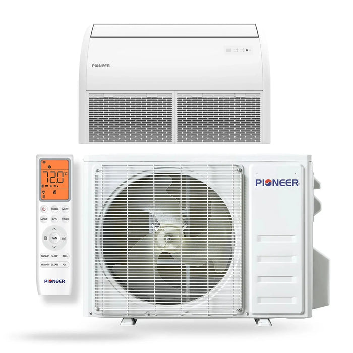 Pioneer® Quantum Ultra™ 18,000 BTU 20.5 SEER2 230V Floor/Ceiling/Low-Wall Ductless Mini-Split Air Conditioner Inverter Heat Pump Full Set - UYT018GLSI24RL-10S-UYT018GLSI24RL-16S-UYT018GLSI24RL-25S-UYT018GLSI24RL-33S-UYT018GLSI24RL-50S  Mini Split Systems Direct