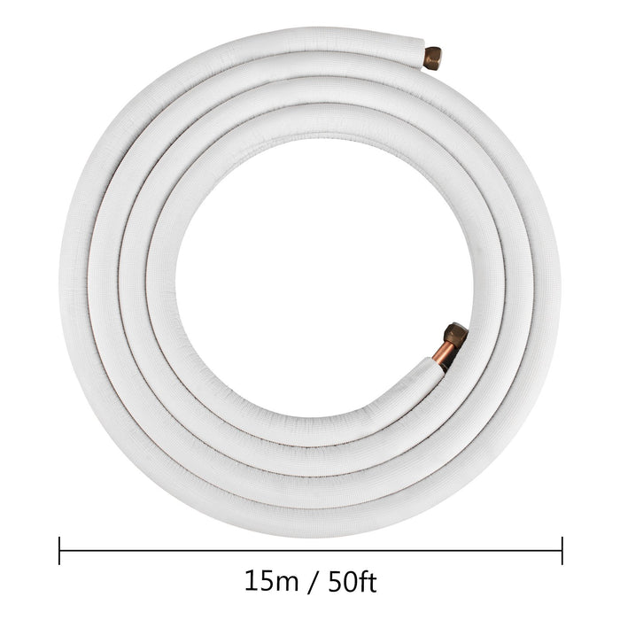 VEVOR 50 ft Mini Split Copper Line Set for AC & Heat Pumps - VEVOR-50F-LS  Mini Split Systems Direct