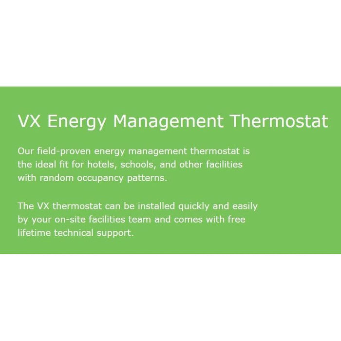 Verdant VX Wireless Energy Management Thermostat Kit with built-in Occupancy Detection for GE Makeup Air PTACs - VX-TW-KT-W-GMA - VX-TW-KT-W-GMA  Mini Split Systems Direct