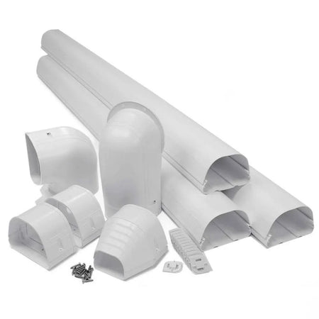 White Line Set Cover Guard – Complete Wall Duct Kit (12 ft.) - 84105  Mini Split Systems Direct