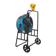 XPOWER FA-420K6 1/3 HP 3600 CFM 5 Speed 18" Warehouse, Dock, Trailer Cooling Fan with Timer, 420T-Black Mobile Trolley, and L-30 LED Spotlight - FA-420K6-Blue-FA-420K6-Yellow  Mini Split Systems Direct