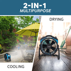 XPOWER FM-65B Multi-Purpose Battery Powered Misting Fan and Air Circulator - FM-65B  Mini Split Systems Direct