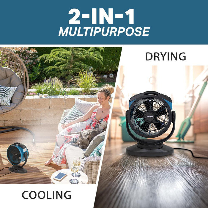 XPOWER FM-68 Multi-Purpose Oscillating Misting Fan and Air Circulator with Built-In Water Pump and Hose - FM-68  Mini Split Systems Direct