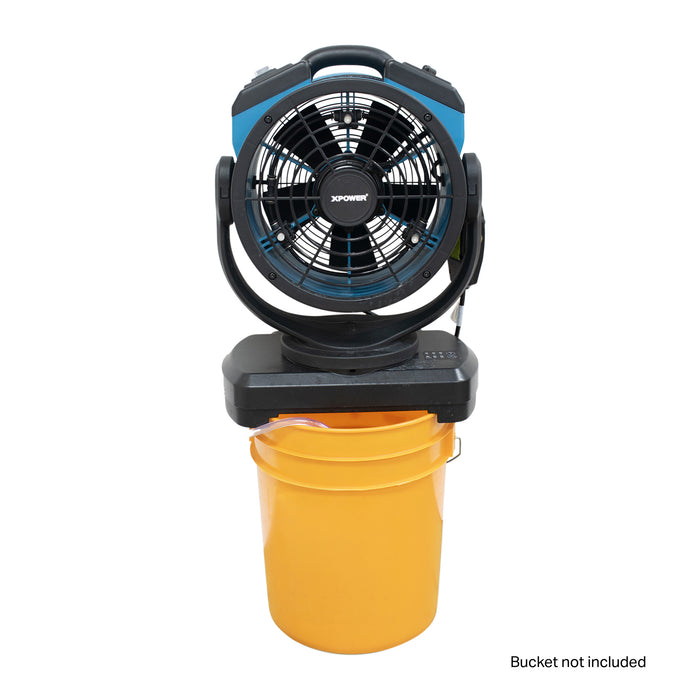 XPOWER FM-68W Multipurpose Oscillating Portable 3 Speed Outdoor Cooling Misting Fan with Built-In Water Pump and Hose - FM-68W  Mini Split Systems Direct