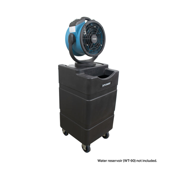 XPOWER FM-68W Multipurpose Oscillating Portable 3 Speed Outdoor Cooling Misting Fan with Built-In Water Pump and Hose - FM-68W  Mini Split Systems Direct