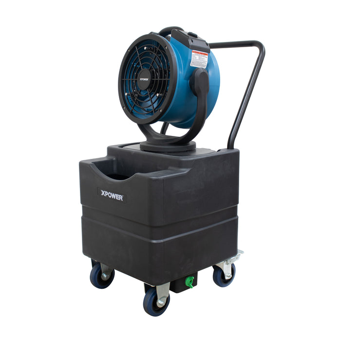 XPOWER FM-68WK Multipurpose Oscillating 3 Speed Outdoor Cooling Misting Fan with Built-In Water Pump, Hose, and WT-45 Mobile Water Reservoir Tank - FM-68WK  Mini Split Systems Direct