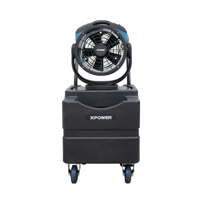 XPOWER FM-68WK Multipurpose Oscillating 3 Speed Outdoor Cooling Misting Fan with Built-In Water Pump, Hose, and WT-45 Mobile Water Reservoir Tank - FM-68WK  Mini Split Systems Direct