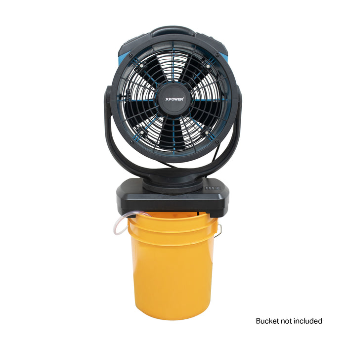 XPOWER FM-88W Multipurpose Oscillating Portable 3 Speed Outdoor Cooling Misting Fan with Built-In Water Pump and Hose - FM-88W  Mini Split Systems Direct