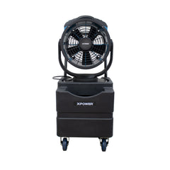 XPOWER FM-88WK Multipurpose Oscillating 3 Speed Outdoor Cooling Misting Fan with Built-In Water Pump, Hose, and WT-45 Mobile Water Reservoir Tank - FM-88WK  Mini Split Systems Direct