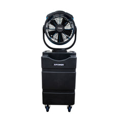 XPOWER FM-88WK2 Multipurpose Oscillating 3 Speed Outdoor Cooling Misting Fan with Built-In Water Pump, Hose, and WT-90 Mobile Water Reservoir Tank - FM-88WK2  Mini Split Systems Direct