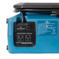 XPOWER PL-700A 1/3 HP 1050 CFM 3 Speed Low Profile Air Mover, Floor Fan, Carpet Dryer with Built-in Power Outlets - PL-700A-Blue-PL-700A-Red  Mini Split Systems Direct