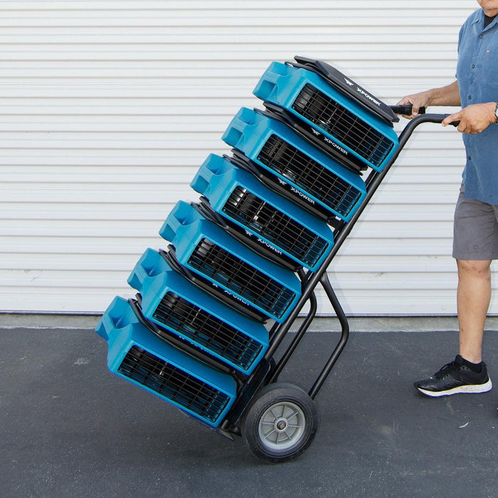XPOWER PL-700A 1/3 HP 1050 CFM 3 Speed Low Profile Air Mover, Floor Fan, Carpet Dryer with Built-in Power Outlets - PL-700A-Blue-PL-700A-Red  Mini Split Systems Direct