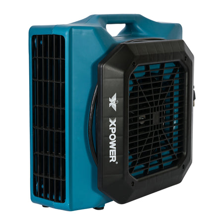 XPOWER PL-700A 1/3 HP 1050 CFM 3 Speed Low Profile Air Mover, Floor Fan, Carpet Dryer with Built-in Power Outlets - PL-700A-Blue-PL-700A-Red  Mini Split Systems Direct