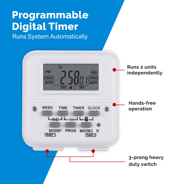 XPOWER PSS1 Olympus Programmable Sanitizing System, Automatic Overnight Indoor Air Quality Solution, 600 CFM HEPA Air Purifier, Digital Timer, IAQ - PSS1  Mini Split Systems Direct